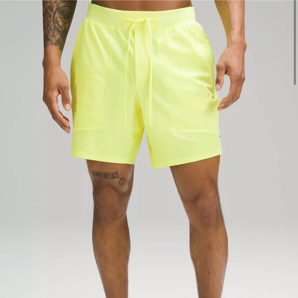 Lululemon Men’s License To Train 7” Shorts FADED ZAP *RARE* Bright Sz Small NWT - Picture 4 of 8